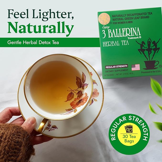 3 Pack of 3 Ballerina Tea for Men and Women (3 Boxes of 30 Tea Bags)