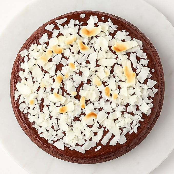 ANDY ANAND CHOCOLATIER Luxurious Sugar-Free 9 Raspberry Chocolate Truffle Coconut Cake Handcrafted for Creamy Perfection Ideal Gift - 2.8 lbs