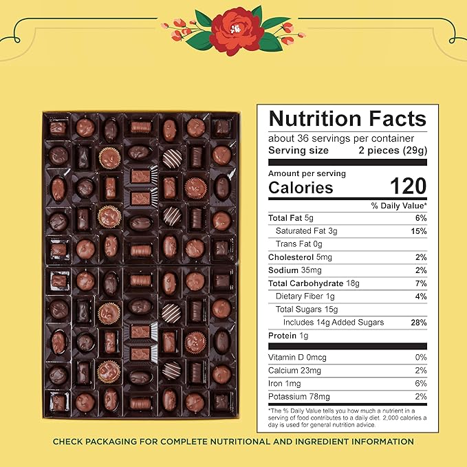 WHITMAN'S SAMPLER Assorted Milk &amp Dark Chocolate Candy Gift Box 36 oz.