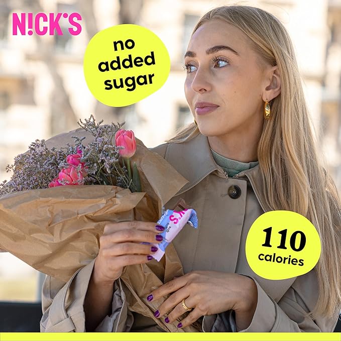 NICKS Soft Toffee Chocolate Candy Bar with Caramel Sauce Without Added Sugar110 Calories 3.5 Net Carbs Gluten Free Low Carb Candy – 15-Pack (28g Each)