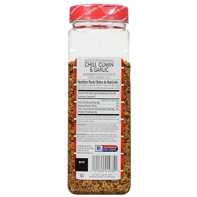 Lawry's Santa Fe Style Chili Cumin &amp Garlic Seasoning 19 oz - One 19 Ounce Container of Chili Garlic Seasoning for Authentic Southwestern Flavor Perfect in Nachos Tacos and More