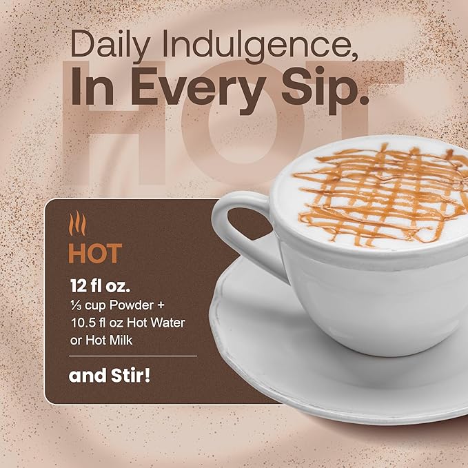 Dr. Smoothie Café Essentials Caramel Latte – No Artificial Colors Flavors Sweeteners – Shelf Stable – 28mg of Caffeine per Serving – Great for Hot Iced &amp Frozen Frappes (3.5 lb Bag 26 Serving