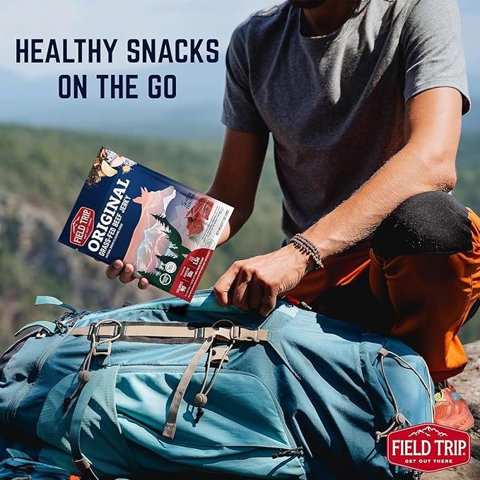 Field Trip Beef Jerky | Gluten Free Jerky Low Carb Healthy High Protein Snacks With No Nitrates Made With All Natural Ingredients | Original | 2.2oz