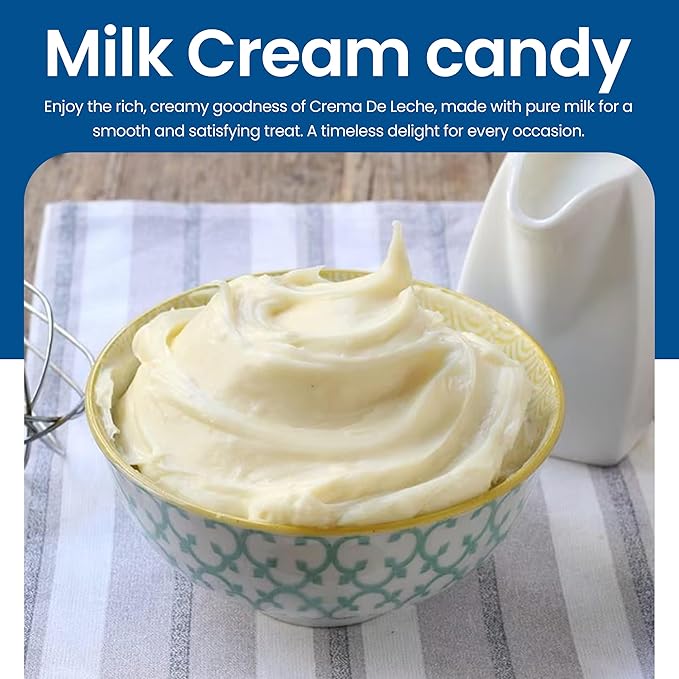 Crema De Leche || 2.5lb || Milk Cream candy (Milk crème) keto snack healthy snacks non fat milk La Bayamesa (pack 24)