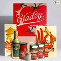 Giadzy by Giada De Laurentiis Best of Italy Artisan Gift Set – Premium Pastas Corbara Tomatoes Passata Sicilian Herbed Salt &amp Italian Riviera Olive Oil – Authentic Italian Regional Flavors