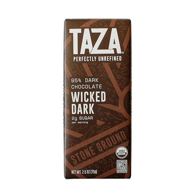 Taza Chocolate 95% Wicked Dark Amaze Bar 2.5 oz bars case of 10