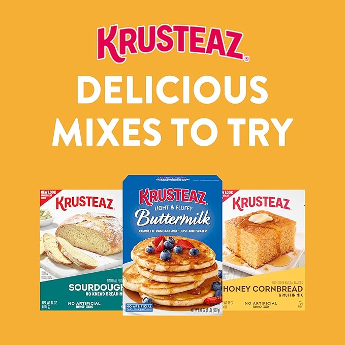 Krusteaz Heart Healthy Buttermilk Pancake and Waffle Mix Light &amp Fluffy 25.2 oz Boxes (Pack of 8)
