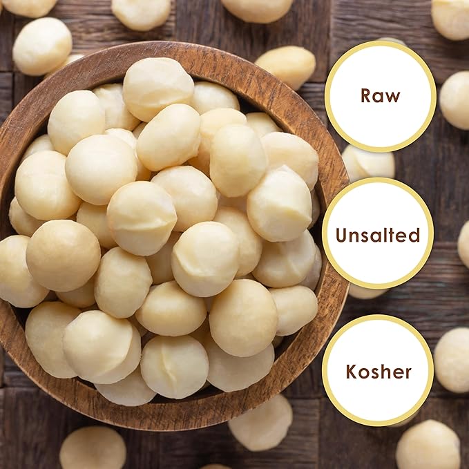 Raw Macadamia Nuts 4 Pounds – Unsalted Whole Jumbo Size | Healthy Keto &amp Vegan Snack High Protein | Resealable Bulk Bag for Baking Cooking &amp Snacking | Kosher | Premium Quality by Jaybee’s