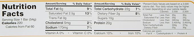High Protein Nutritional Bar Cocoa Brownie 12 Count