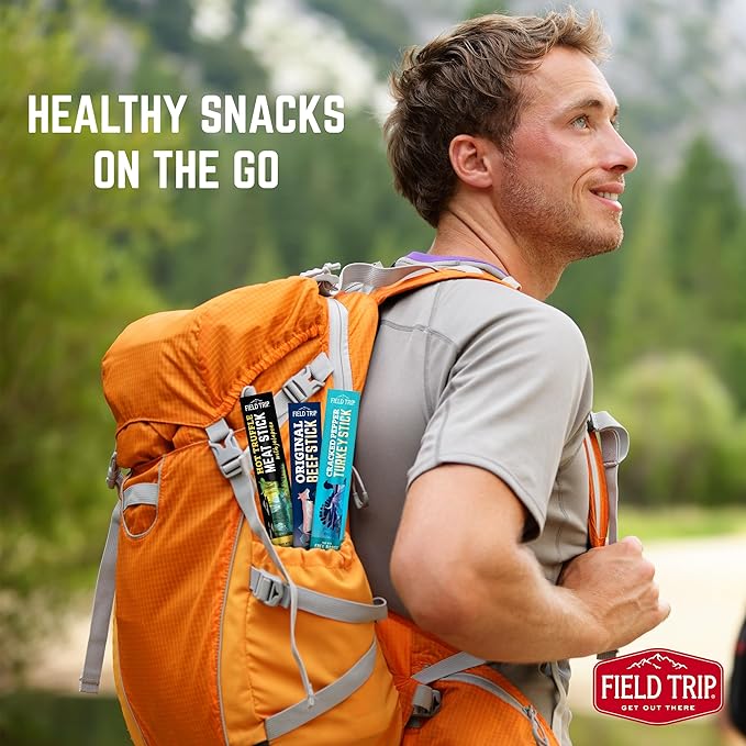 Field Trip Hormone Free Spicy Buffalo Chicken Jerky Snack Sticks 0 Sugar Keto Paleo Gluten Free Allergy Friendly Snack High Protein 50 Calorie Snack 1oz 10 Pack