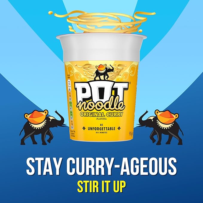 Pot Noodle Original Curry 90 G (Pack Of 12)