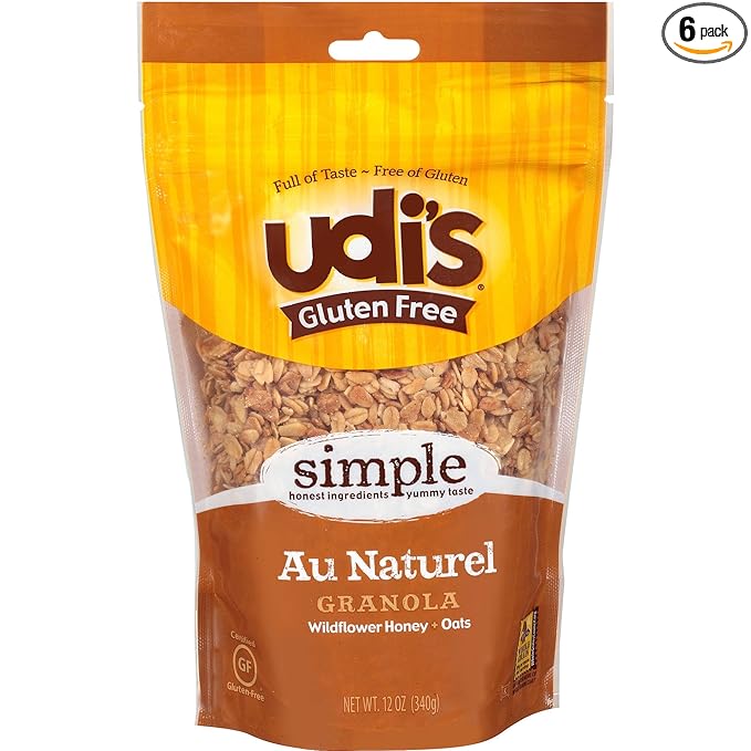 Udi's Gluten Free Au Natural Granola Pack of 6 12 Oz