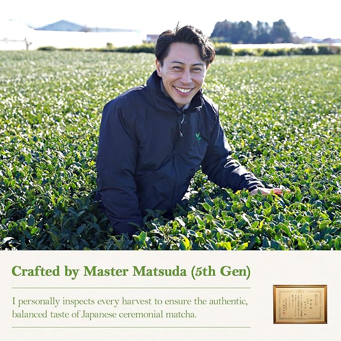 MIZUNOE Matcha Ceremonial Grade Matcha Powder – Authentic Japanese First Harvest Premium Matcha Powder Tea 100% Pure Unsweetened Green Tea for Ceremonial Barista Teahouse Latte Baking &amp Desser