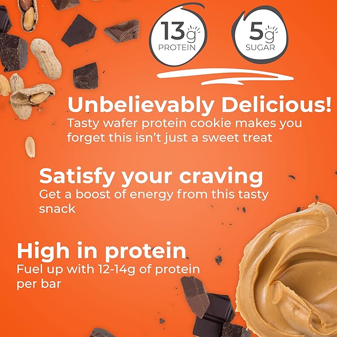 Power Crunch Protein Wafer Bars High Protein Snacks Peanut Butter Fudge 1.4 Ounce (12 Count) and Chocolate Mint 1.4 Ounce (12 Count)