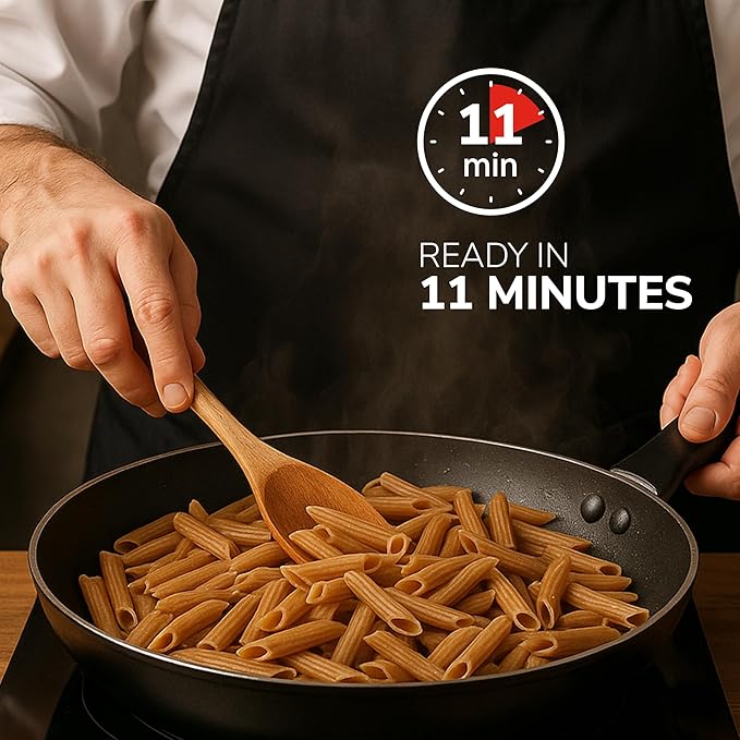 Garofalo - High Protein Penne Rigate Pasta | Premium Durum Wheat Semolina with 19g Protein &amp 12g Fiber | Italian Made Bronze-Drawn PGI Certified (16 oz 6-Pack)