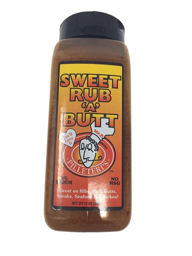 Pilleteri's Original Sweet Rub 'A' Butt Seasoning 12 oz. Bottle