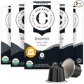 Cru Kafe Ristretto USDA Organic Espresso Coffee Capsules (50 Pods) Fairtrade Coffee Pods Compatible with Nespresso Original Line and Pixie Machines