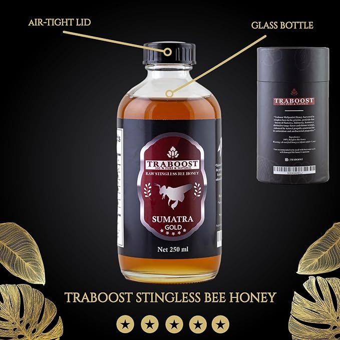Meliponini Honey 80ML &amp TraBoost Stingless Bee Honey Gold 250 ML