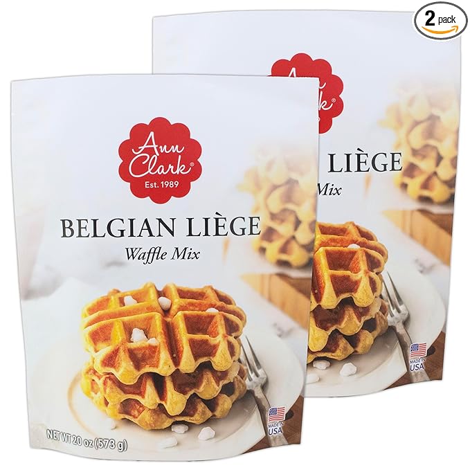 Ann Clark Belgian Liège Sugar Waffle Mix with Authentic Pearl Sugar 21 oz. (2 Pack)