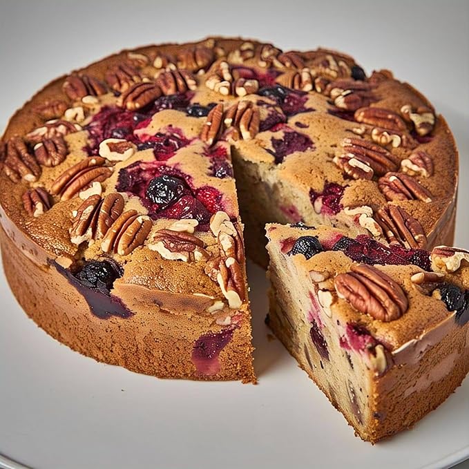 ANDY ANAND CHOCOLATIER Sugar Free Gourmet Fruit Cake with Berries Pecans &amp Walnuts Sweetened with Stevia Moist &amp Rich Handmade in California Perfect for Celebrations 2.8 lb