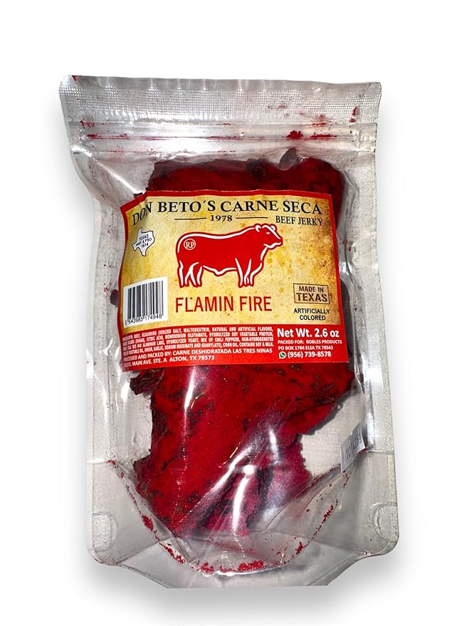 Don Beto's Flamin Fire Beef Jerky Texas Made 2.6 oz