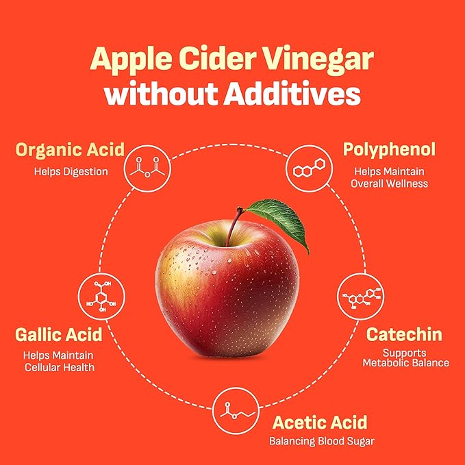 [Liveling] Apple Cider Vinegar Drink Stick with 7500mg ACV – Lemon Flavor | Supports Digestion Daily Cleanse Sugar-Free Low-Calories Portable On-The-Go Packets (30 sticks)