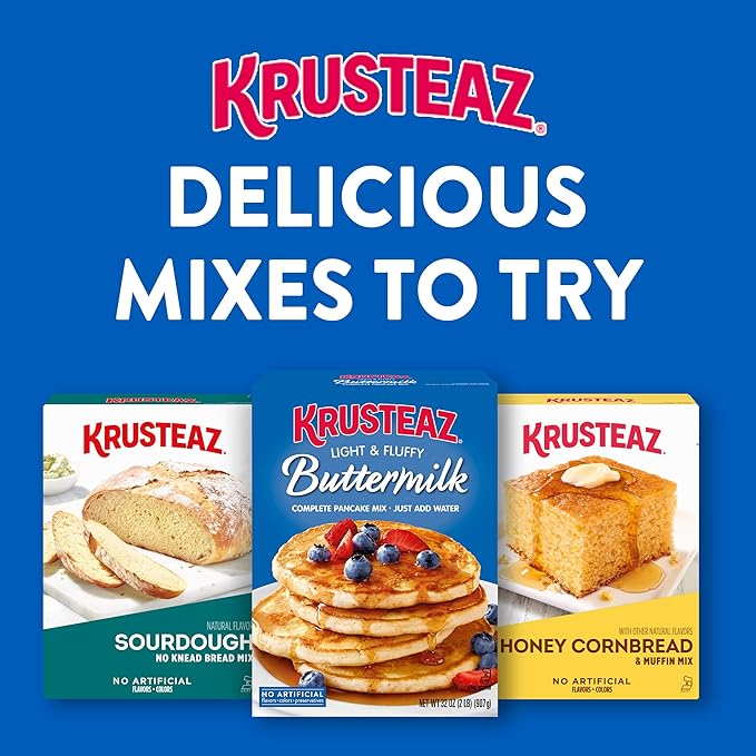 Krusteaz Light and Crispy Belgian Waffle Mix Krusteaz Waffle Mix 28 oz Box (Pack of 8)