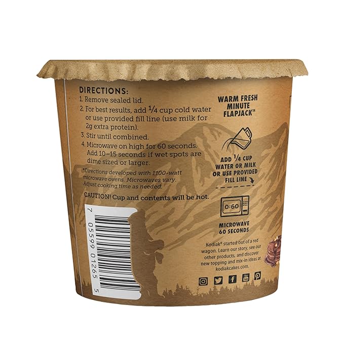Kodiak Cakes Pancake On the Go Chocolate Peanut Butter 2.5 Ounce (Pack of 12)