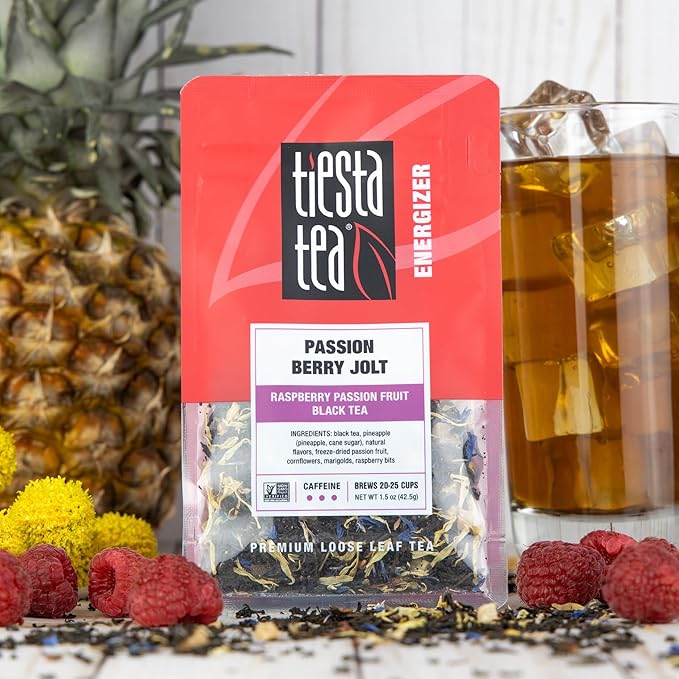 Tiesta Tea - Black Loose Leaf Tea Gift Box 3 Pouches High Caffeine - Hot &amp Iced Tea Variety Pack with Chai Fruit &amp English Breakfast Bags Loose Leaf Assortment
