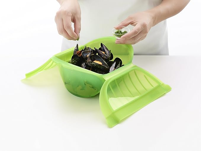 Lekue Kit Deep Steam Case + Recipes Book (Spanish) Green XL