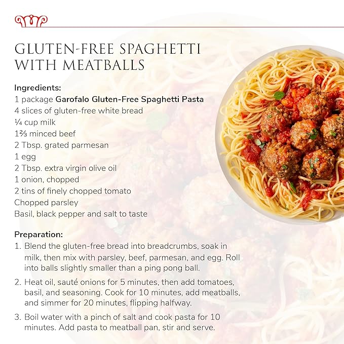Garofalo - Premium Gluten-Free Spaghetti Pasta Italian Made Corn Rice Potato &amp Quinoa Blend Bronze-Drawn Al Dente (2 pack)