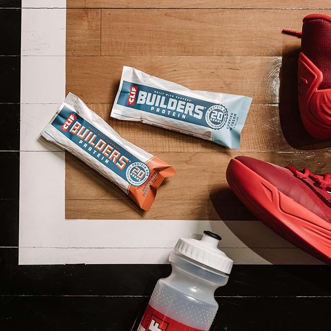 CLIF BUILDERS Protein Bars - 6-Flavor Variety Pack - 20g Plant Based Protein - Gluten Free - Non-GMO - Low Glycemic - No Artificial Sweeteners - 2.4 oz. (18 Count)