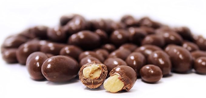 Gourmet Milk Chocolate Covered Peanuts by Its Delish – 2 LBS Bulk Bag – Premium Dairy Dark Chocolate Coated Peanuts