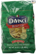 DaVinci Organic Pasta Bowties 16-Ounces (Pack of 12)