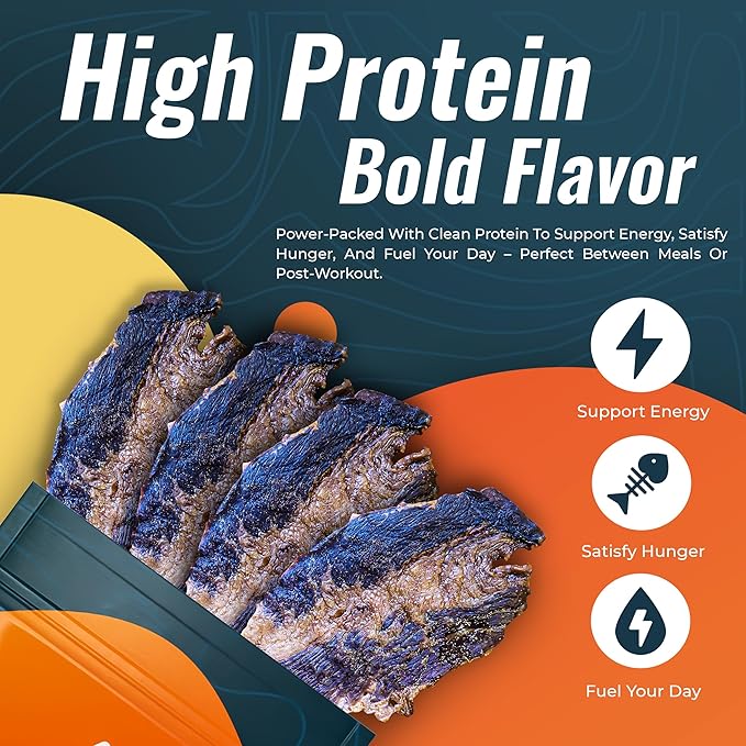 Phillips Beef Crisps - Fatty Brisket - Only Beef &amp Salt - Zero Carbs - Zero Sugar - High Protein Meat Snacks - 14g Protein