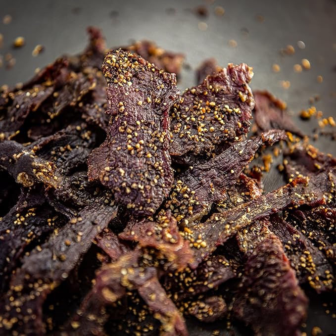 Centennial Cuts Beef Jerky – Cowboy Style - High Protein Zero Sugar &amp Zero Carbs 3 Simple Ingredients – 7 oz Snack