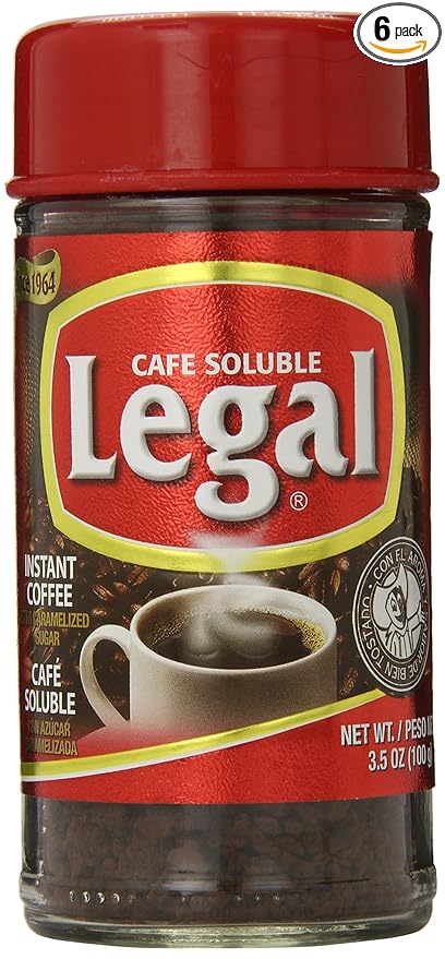 Cafe Legal Instant Coffee 3.5-Ounce (Pack of 6)