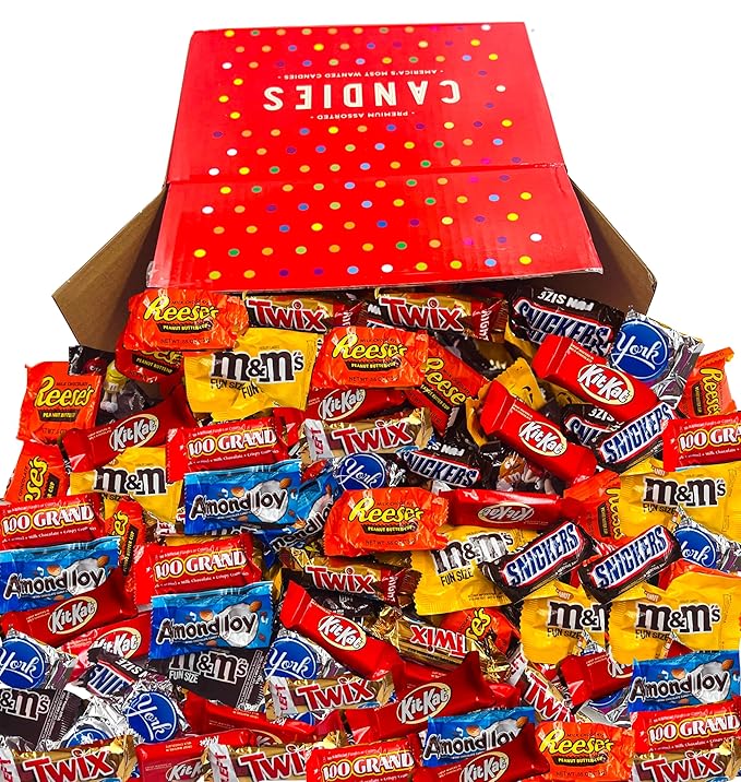 All Chocolate Variety Assortment Mix Bulk GIFT BOX Net Weight 5.6LBS (90 oz 150 Count) Individually Wrapped Chocolate America's Most Favorite Assortments Great for Valentine Easter