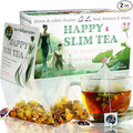 Dr. Lu’s Happy Slim Tea | 100% Natural Detox Tea for Body Balance &amp Shape | Colon Cleanse tea for Bloating &amp Digestion | 11 Inno-Cleanse Herbs incl. Hawthorn Lotus Leaf Burdock Dandelion |