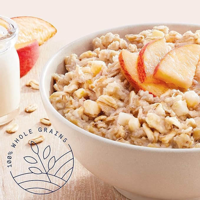 Quaker Instant Oatmeal Peaches &amp Cream Breakfast Cereal 10 Packets Per Box