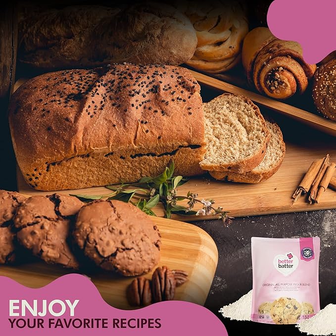 Better Batter Gluten Free Flour - Award Winning Nutritious Vegan Allergen Free &amp Kosher - Cup for Cup Alternative All-Purpose Baking Organic Non-GMO 25 lbs