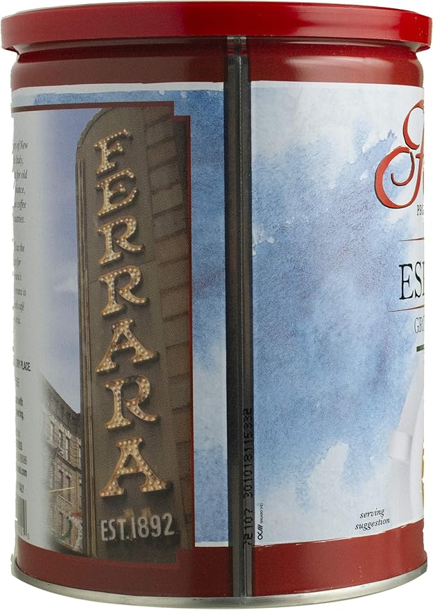 Ferrara Cafe Espresso Ground Coffee 8.75-Ounce Cans (Pack of 4)