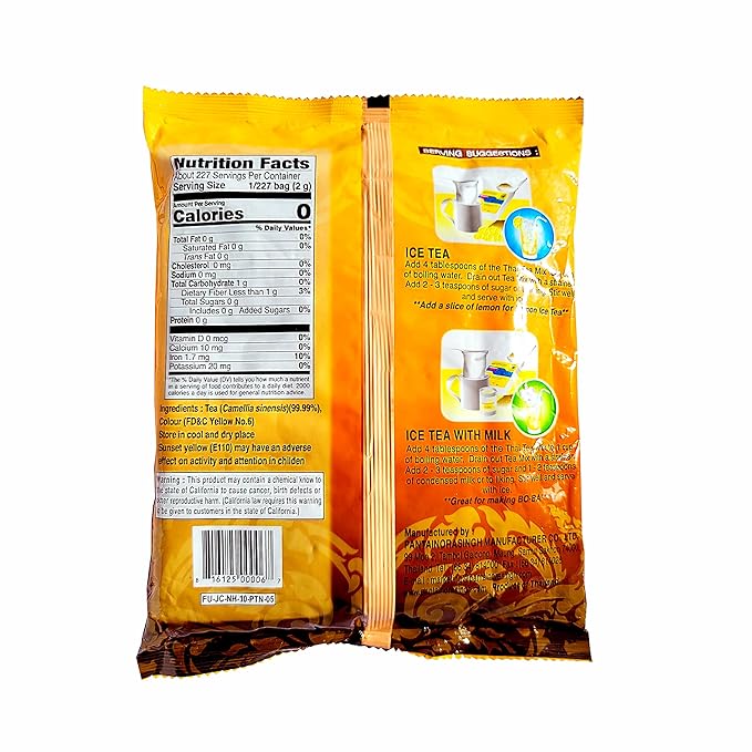 Thai Iced Tea Mix Traditional Restaurant Style 16 oz. (Pack of 6)