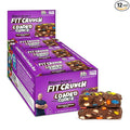 FITCRUNCH Loaded Cookie Protein Bar High Protein Gluten Free Protein Snack (12 Cookie Bars Chocolate Deluxe)