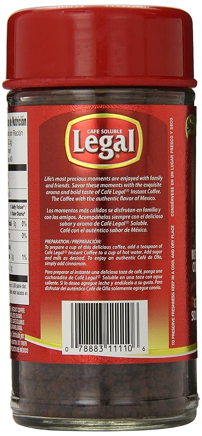 Cafe Legal Instant Coffee 3.5-Ounce (Pack of 6)