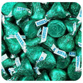 Green Candy Milk Chocolate Kisses Plus Exclusive Bonus Free Kiss Stickers - 90 Count