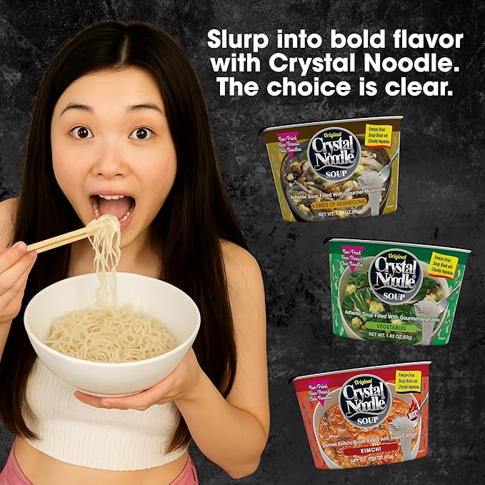Crystal Noodle Soup Paitan (Pack of 6 Cups) 1.94 OZ