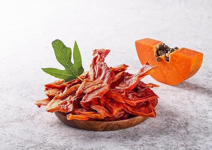 Food to Live Organic Dried Papaya Spears 2 Pounds Kosher Unsulfured Unsweetened Vegan Bulk