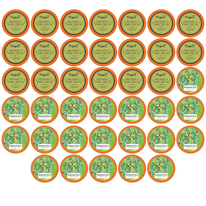 Two Rivers Assorted Tea Go Green Tea Pods Variety Sampler Pack for Keurig K Cup Brewers 40 Count