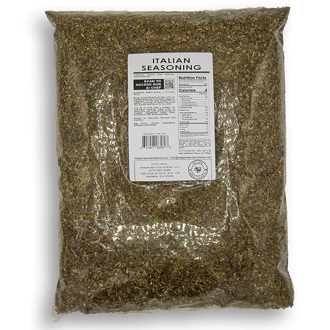 6 Lbs Bulk Italian Seasoning - Despensa Colombiana Condimento Italiano for Mediterranean Cooking and Sazon - Ideal Italian Seasoning Bulk Herbs Blend for Flavoring Dishes and Enhancing Culinary Creati